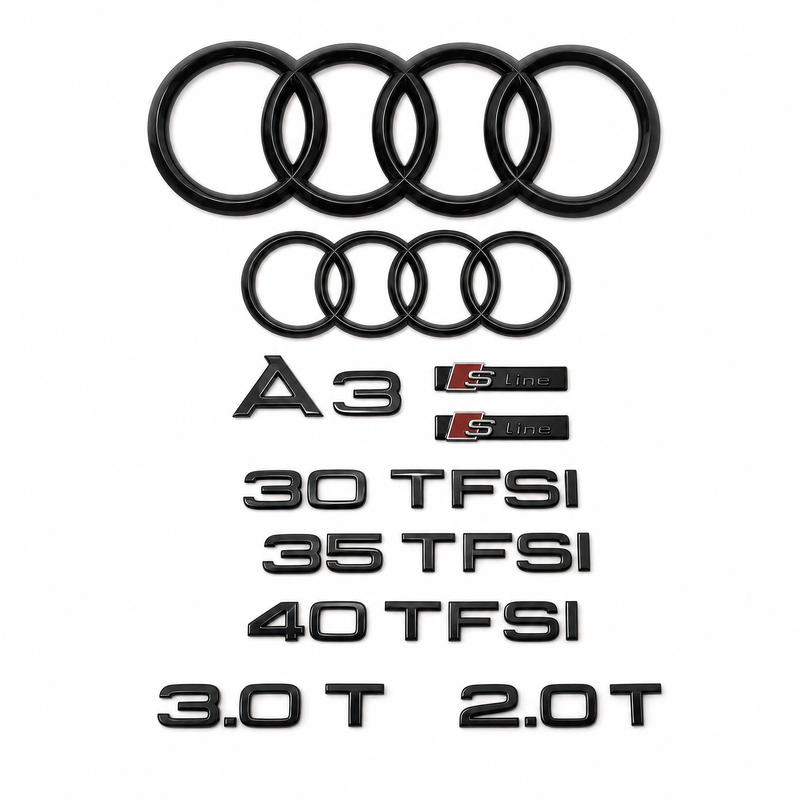 Black Badges Black Badges Audi A3/S3 (2008-Present) - 2013-2019