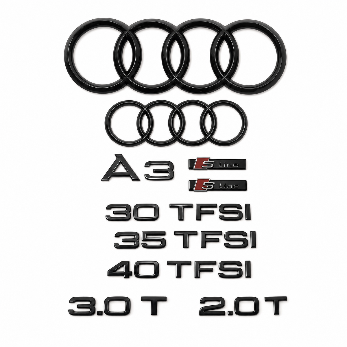 Black Badges Black Badges Audi A3/S3 (2008-Present) - Pre-2013