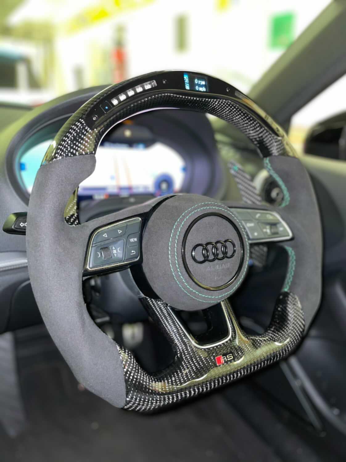 Carbon Fibre Flat-bottom Steering Wheel Carbon Fibre Flat-bottom Steering Wheel Audi A3/S3 (2008-Present) - Pre-2013