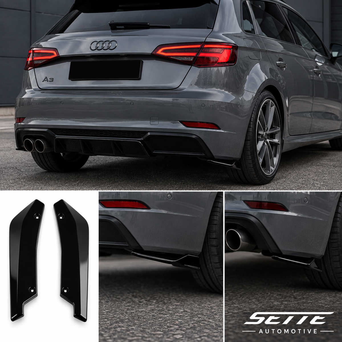 Audi A3 8Y Facelift (2024–Present) Rear Spats - Sette Automotive